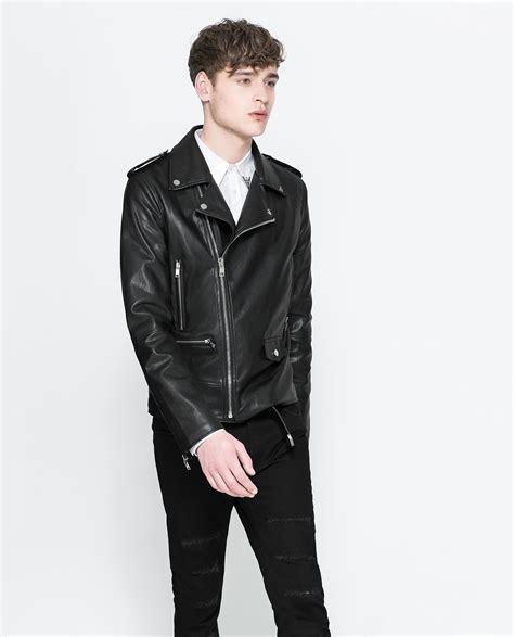 zara man leather jacket|zara men's faux leather jacket.